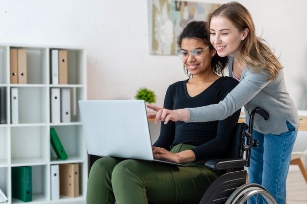 Modern digi5 Office Workspace with Engaged Employees